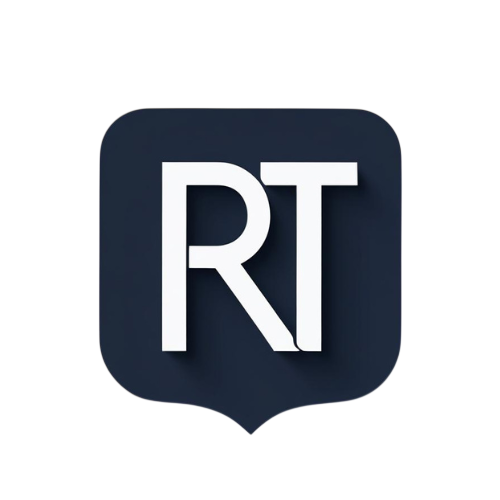 sophisticated business logo with 'rt' photoroom